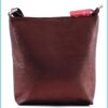 VIA55 női egyszerű női keresztpántos táska, rostbőr, vörös noiborpenztarca-hu c