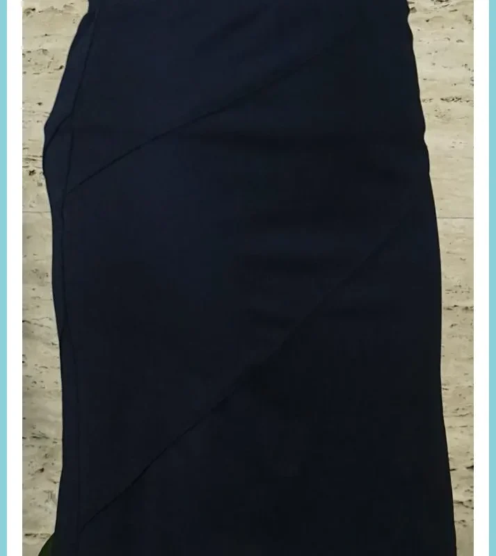 Női elegáns szoknya, sötétkék noiborpenztarca-hu 2